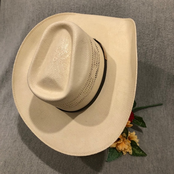 NWT - Genuine Morcon Ivory Straw Cowboy Hat main image 14